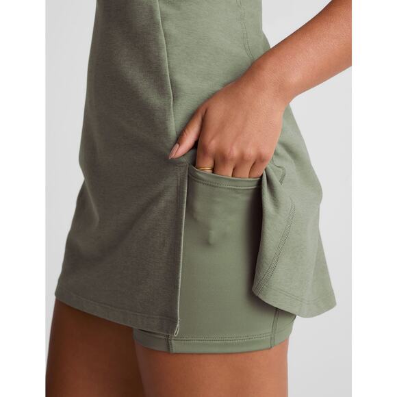 Beyond Yoga Spacedye Move Up Mini Athletic Dress in Grey Sage Heather, Size XS - Picture 3 of 11